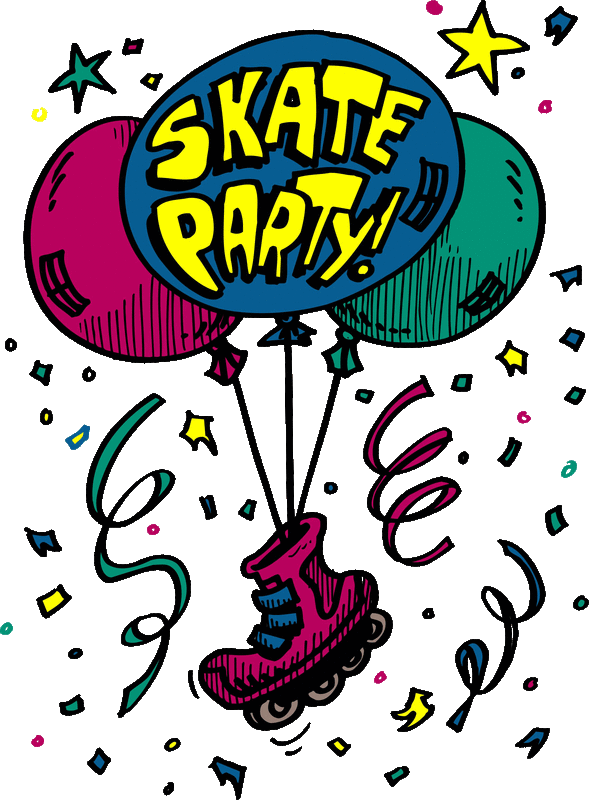 roller skate birthday clip art